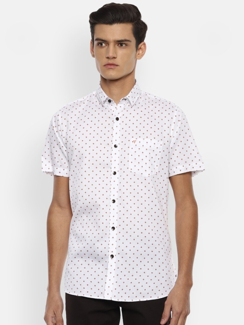 

Van Heusen Sport Men White Slim Fit Printed Casual Shirt