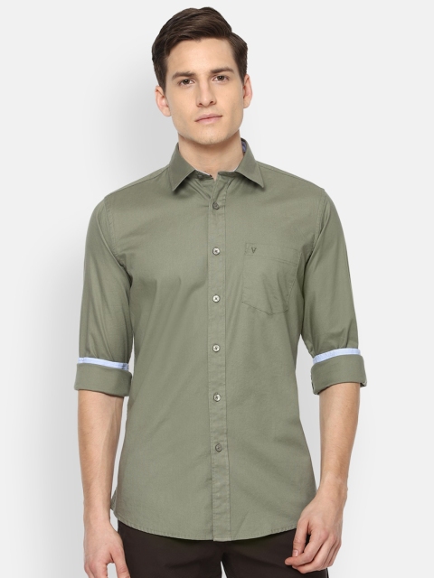 

Van Heusen Sport Men Olive Green Slim Fit Casual Shirt