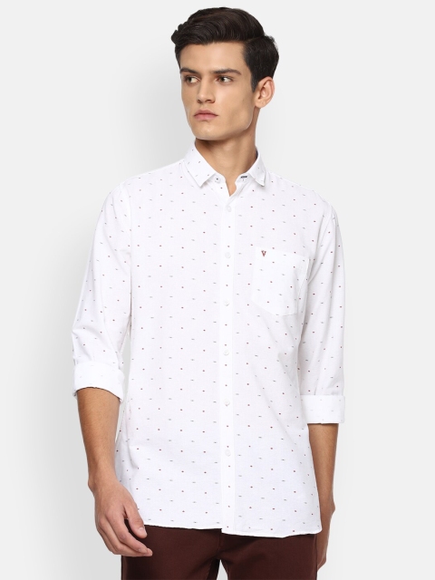 

Van Heusen Sport Men White Slim Fit Printed Casual Shirt