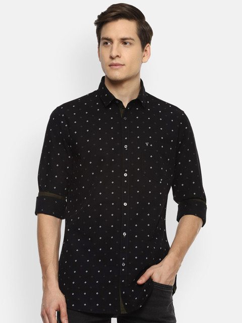 

Van Heusen Sport Men Black Slim Fit Printed Casual Shirt
