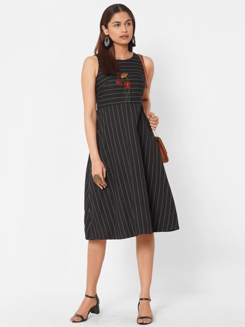 

KAMI KUBI Black Striped Dress