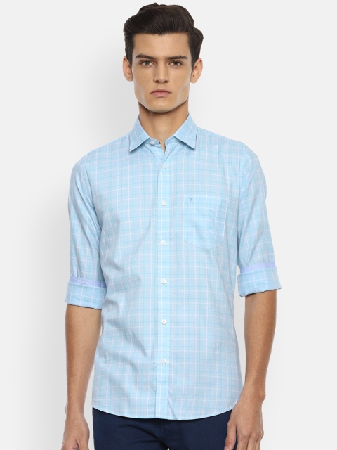 

Van Heusen Sport Men Blue Slim Fit Checked Casual Shirt