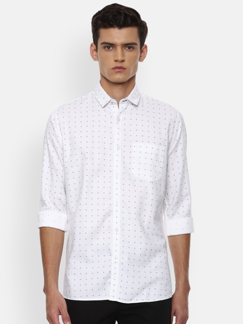 

Van Heusen Sport Men White Slim Fit Printed Casual Shirt