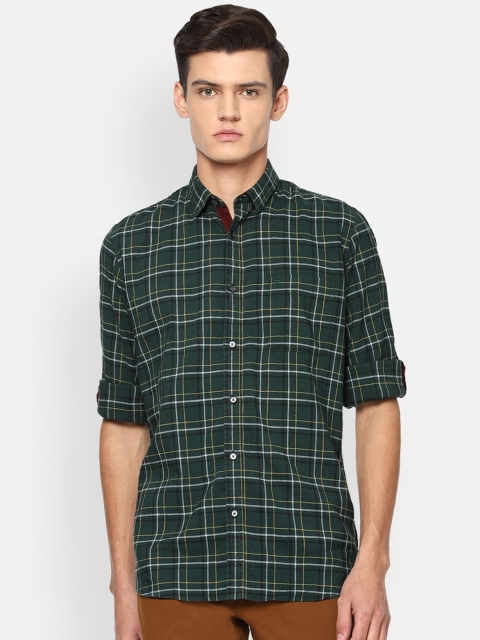 

Van Heusen Sport Men Green Slim Fit Checked Casual Shirt