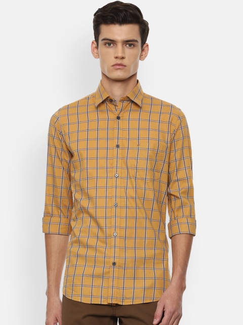 

Van Heusen Sport Men Yellow Slim Fit Checked Casual Shirt