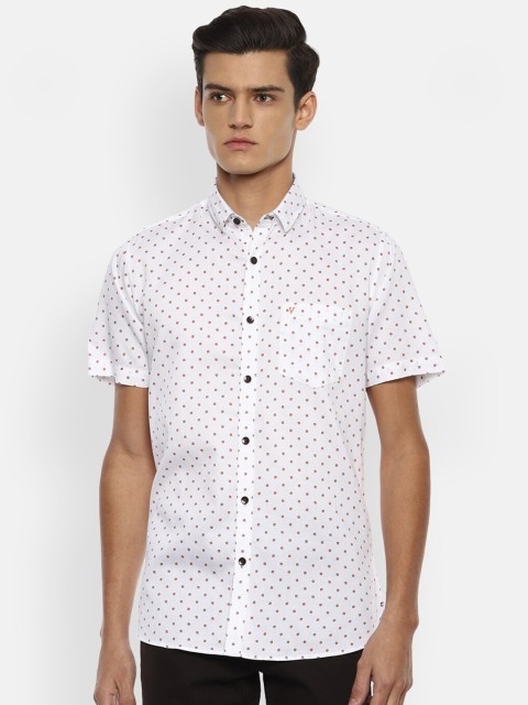 

Van Heusen Sport Men White Slim Fit Printed Casual Shirt