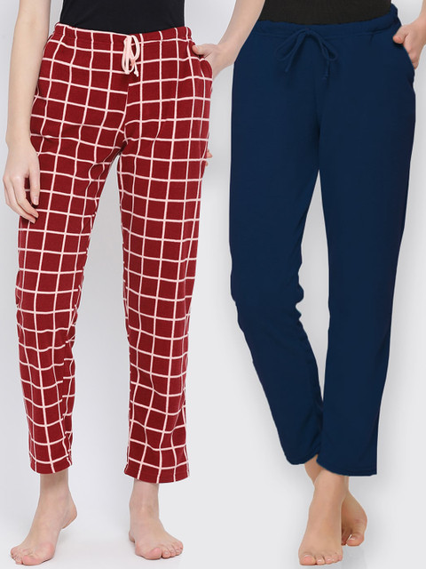 

Kanvin Women Pack of 2 Lounge Pants, Maroon