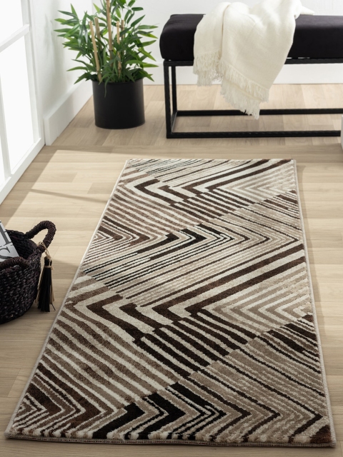 

Obsessions Brown & Coffee Brown Chevron Bedside Runner