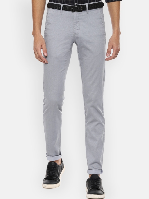

Van Heusen Sport Men Blue Textured Slim Fit Trousers
