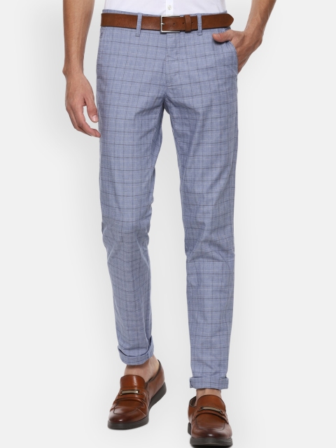 

Van Heusen Sport Men Blue Checked Slim Fit Trousers