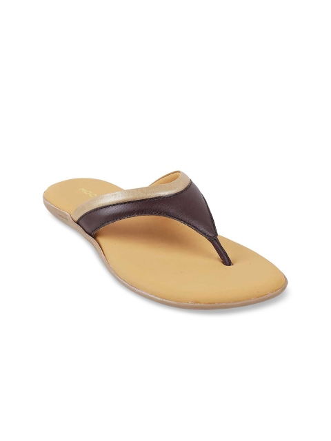 

Mochi Women Brown Open Toe Flats