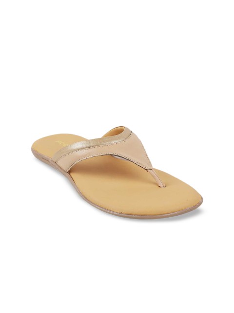 

Mochi Women Beige T-Strap Flats