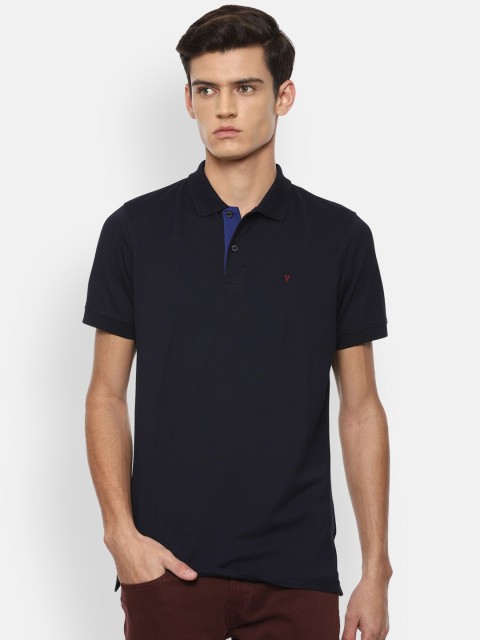 

Van Heusen Sport Men Navy Blue Polo Collar T-shirt
