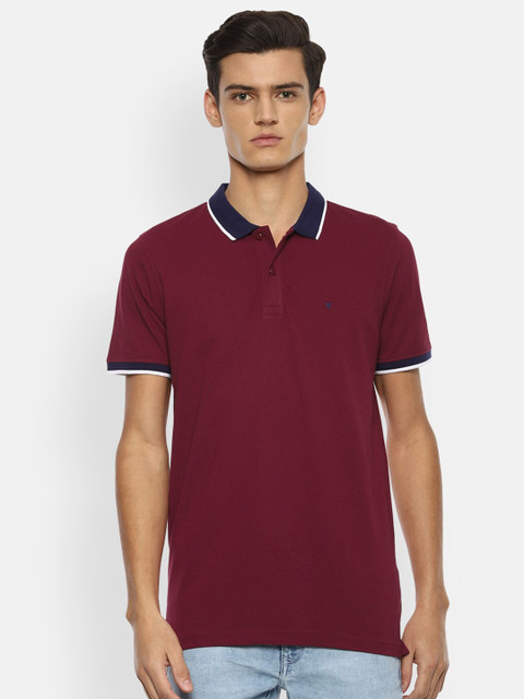 

Van Heusen Sport Men Maroon Polo Collar Applique T-shirt