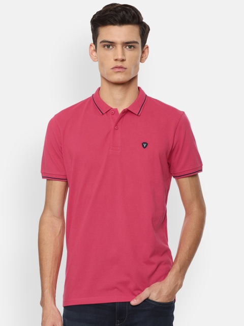 

Van Heusen Sport Men Pink Polo Collar Applique T-shirt