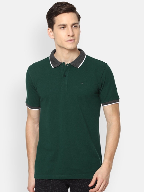 

Van Heusen Sport Men Green Polo Collar Applique T-shirt
