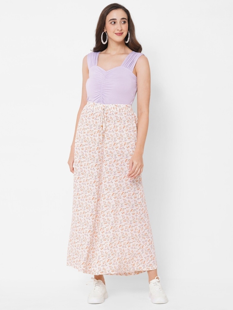 

PAPA BRANDS Women Lavender & Peach-Coloured Top with Palazzos