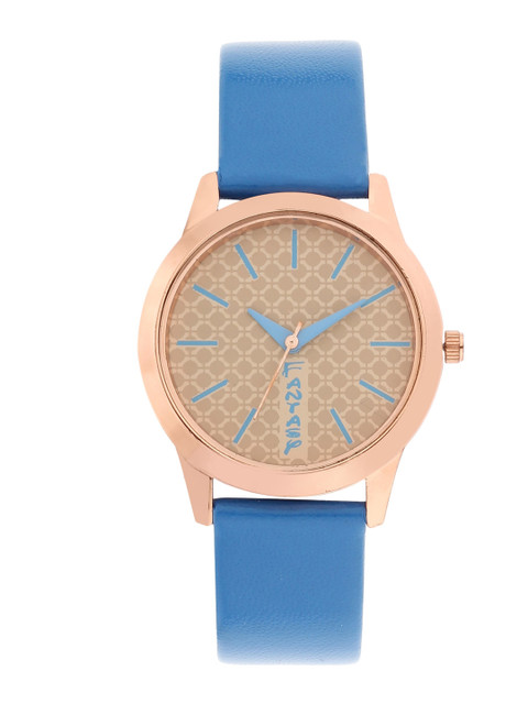 

FLUID Women Rose Gold-Toned Dial & Blue Leather Straps Analogue Watch FLW-009-RG-SBL