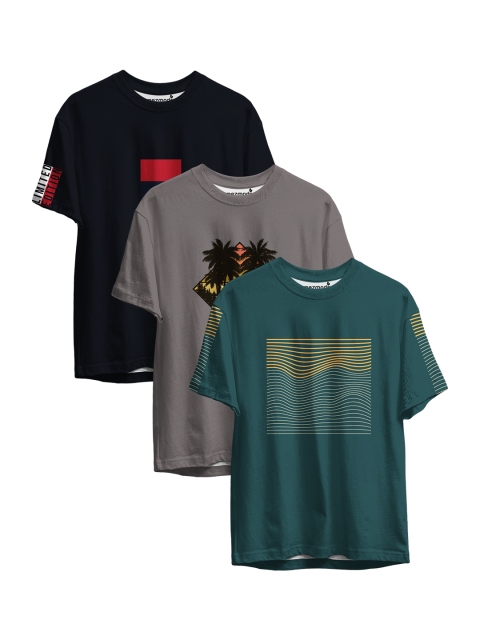 

mezmoda Boys Multicoloured 3 Printed Applique T-shirt, Multi