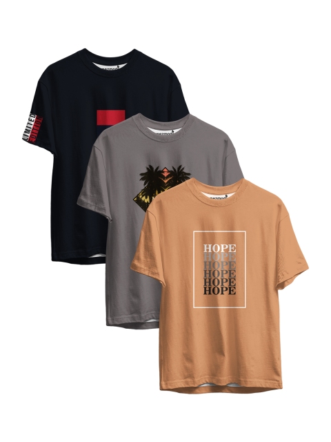 

mezmoda Boys Multicoloured 3 Printed Applique T-shirt, Multi