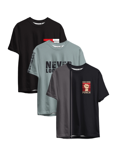 

mezmoda Boys Multicoloured 3 V-Neck Applique T-shirt, Multi
