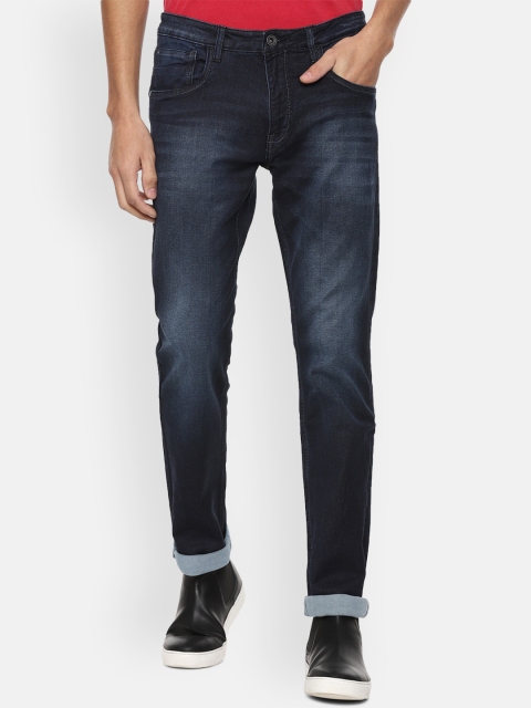 

VAN HEUSEN DENIM LABS Men Navy Blue Slim Fit Light Fade Jeans