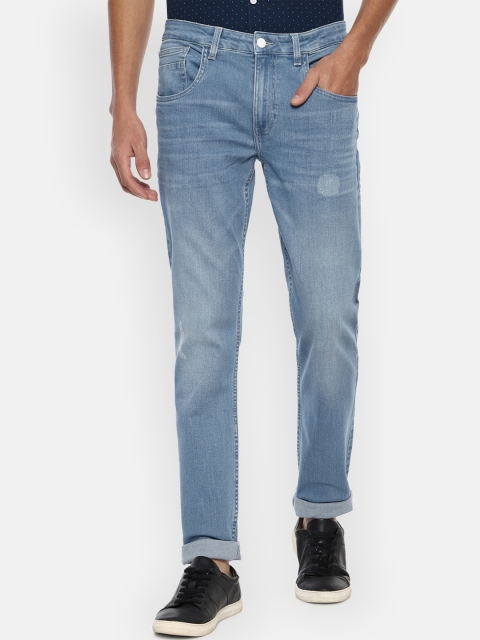 

VAN HEUSEN DENIM LABS Men Blue Slim Fit Low Distress Light Fade Jeans