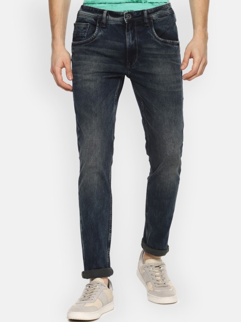 

VAN HEUSEN DENIM LABS Men Navy Blue Skinny Fit Heavy Fade Jeans
