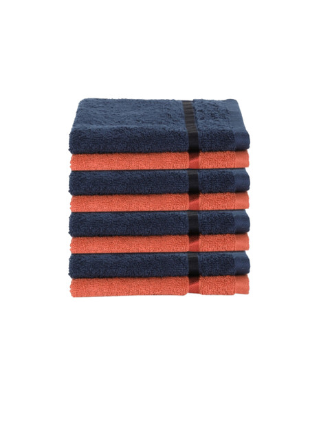 

SPACES Set Of 8 Solid Pure Cotton 400 GSM Face Towels, Red