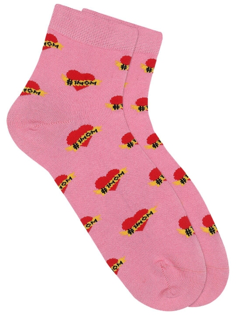 

Soxytoes Pink Self Design Above Ankle-Length Socks
