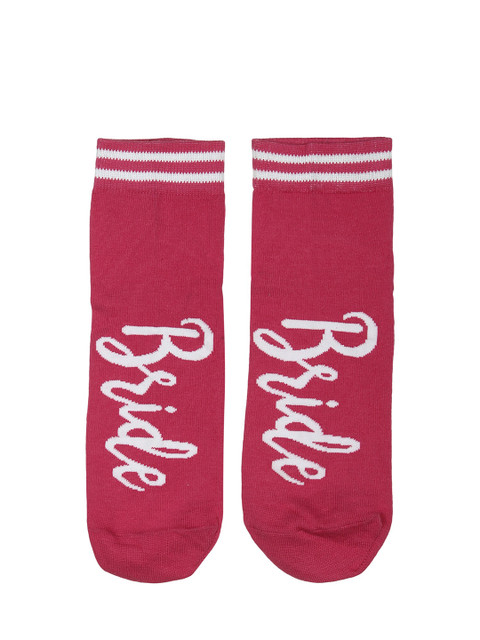 

Soxytoes Women Pink & White Patterned Ankle-Length Socks