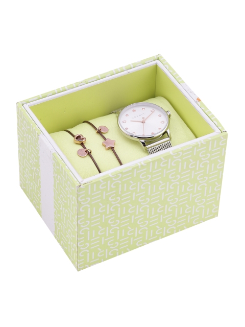 

ESPRIT Women Grey Dial & Steel Toned Stainless Steel Straps Analogue Watch ES1L174M0055