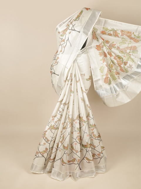 

Pothys Women Silver Colour Saree