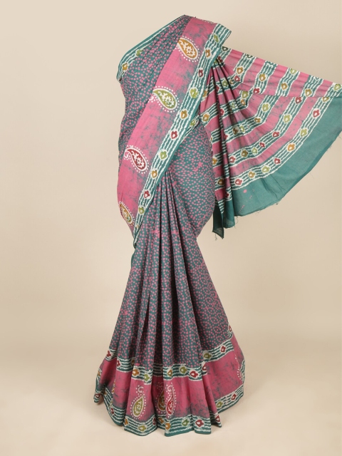 

Pothys Pink & Blue Pure Cotton Saree
