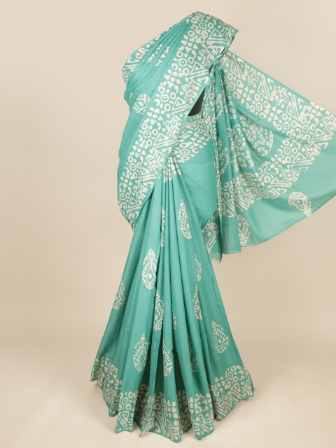

Pothys Green & White Pure Cotton Saree