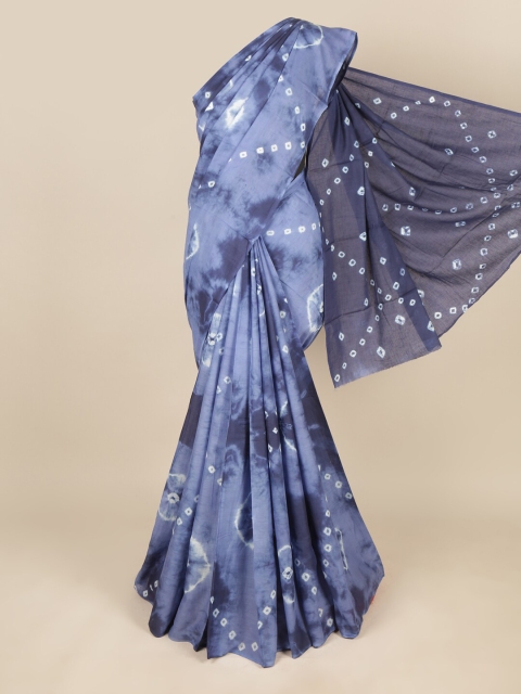 

Pothys Blue & White Dabu Printed Pure Cotton Saree