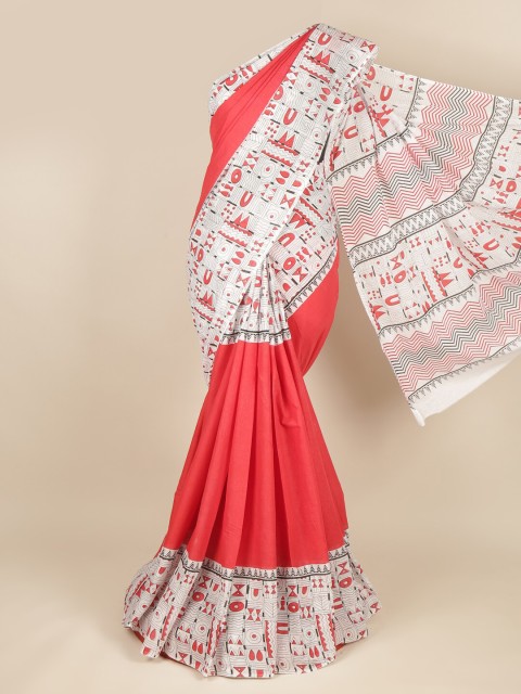 

Pothys Red & White Pure Cotton Saree