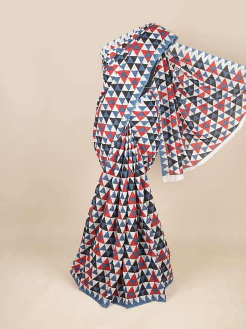 

Pothys Black & Blue Pure Cotton Saree