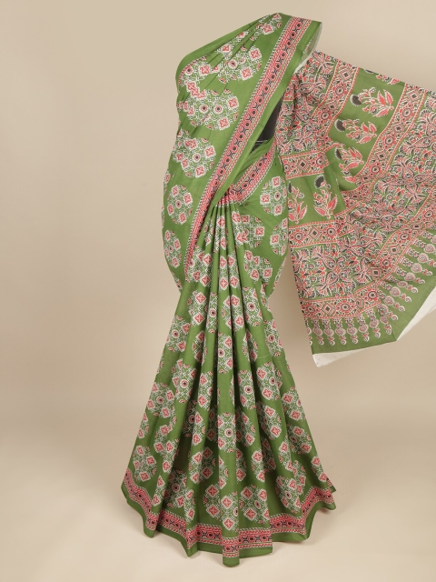 

Pothys Green & Pink Pure Cotton Saree