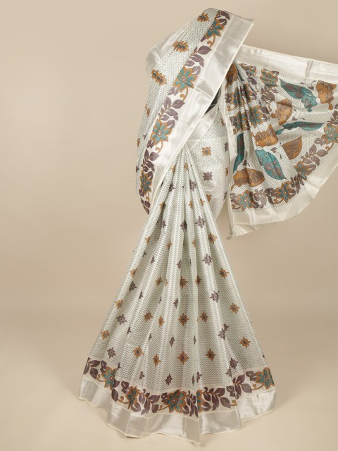 

Pothys Women Pure Cotton Silver Colour Saree