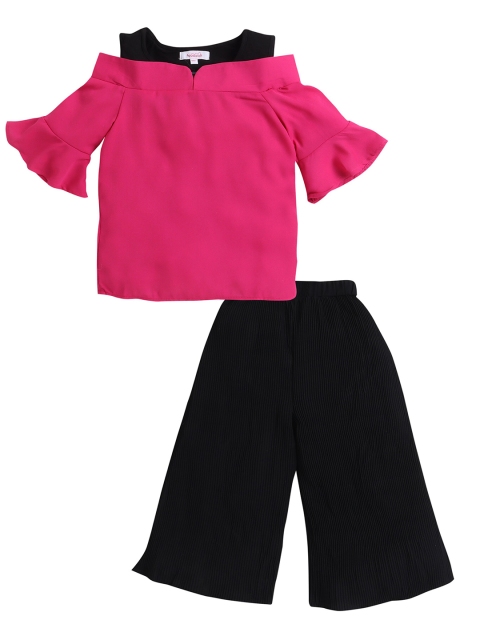 

Hopscotch Girls Pink & Black Top with Trousers