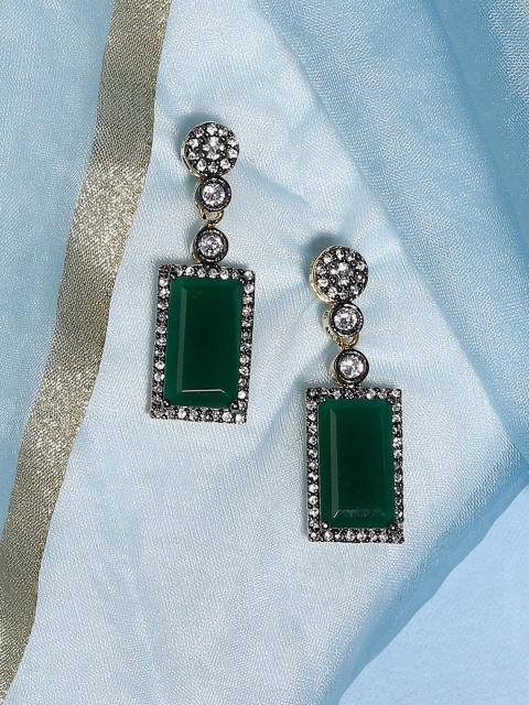 

Biba Green Contemporary Drop Earrings