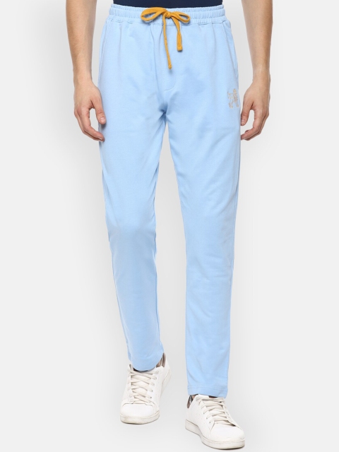 

Van Heusen Sport Men Blue Solid lim-Fit Pure Cotton Track Pants
