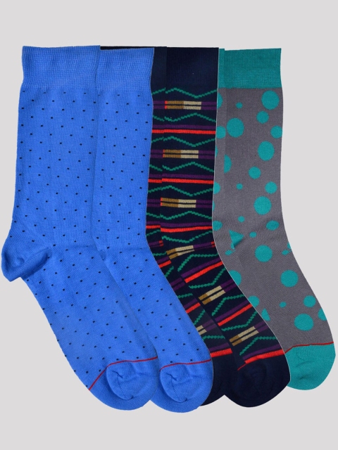 

Soxytoes Men Pack Of 3 Assorted Cotton Above Ankle-Length Socks