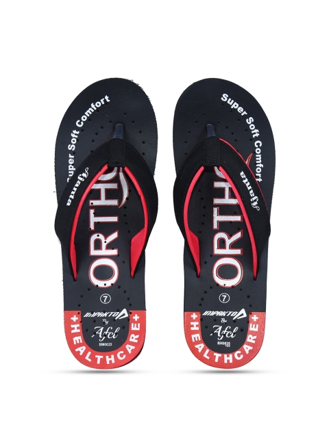 

Ajanta Women Black & Red Printed Thong Flip-Flops