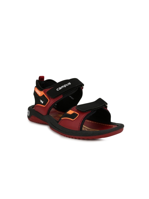 

Campus Unisex Kids Burgundy & Black Flash Themed Comfort Sandals