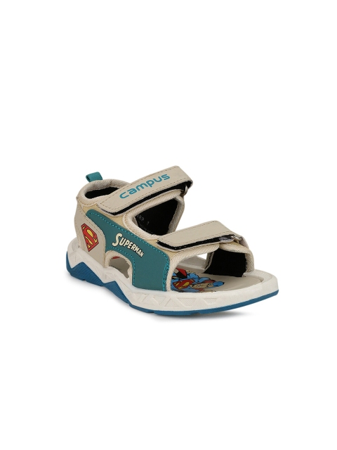 

Campus Kids Cream-Coloured & Teal Comfort Sandals