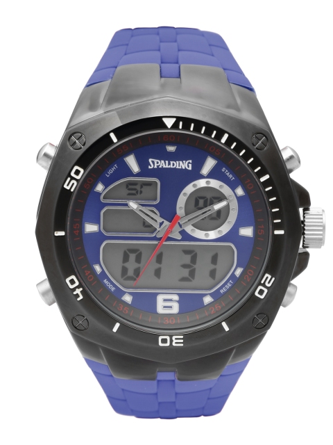 

Spalding Men Navy Multifunction Analogue & Digital Watch SP-106, Navy blue