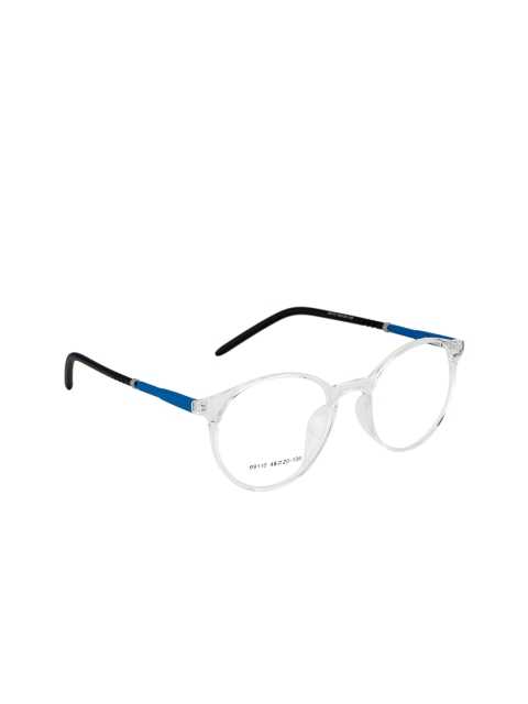 

Gold Berg Unisex Transparent & Blue Full Rim Round Frames