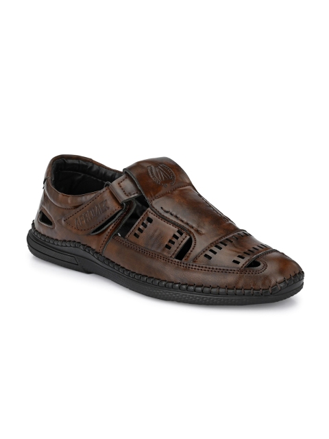 

AfroJack Men Brown Shoe-Style Sandals
